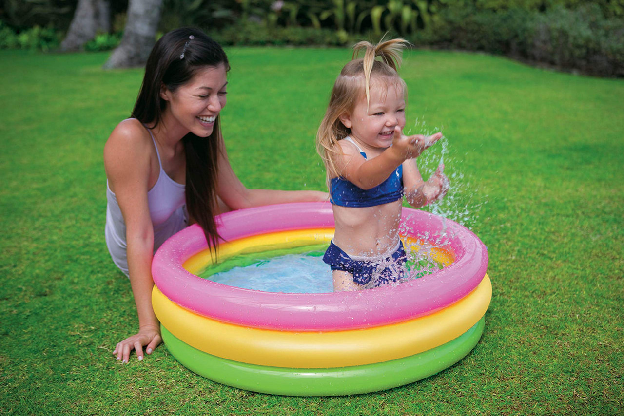 Intex 2.8ft x 10in Sunset Glow Inflatable Colorful Baby Swimming