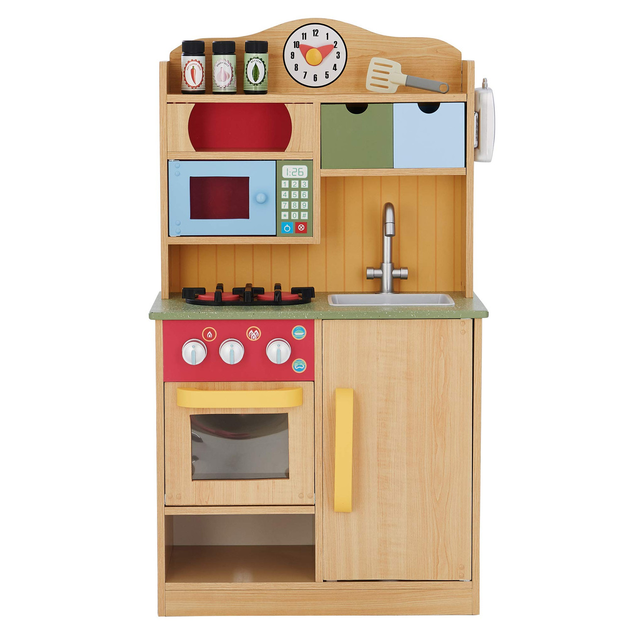 teamson kids little chef wooden toy play kitchen