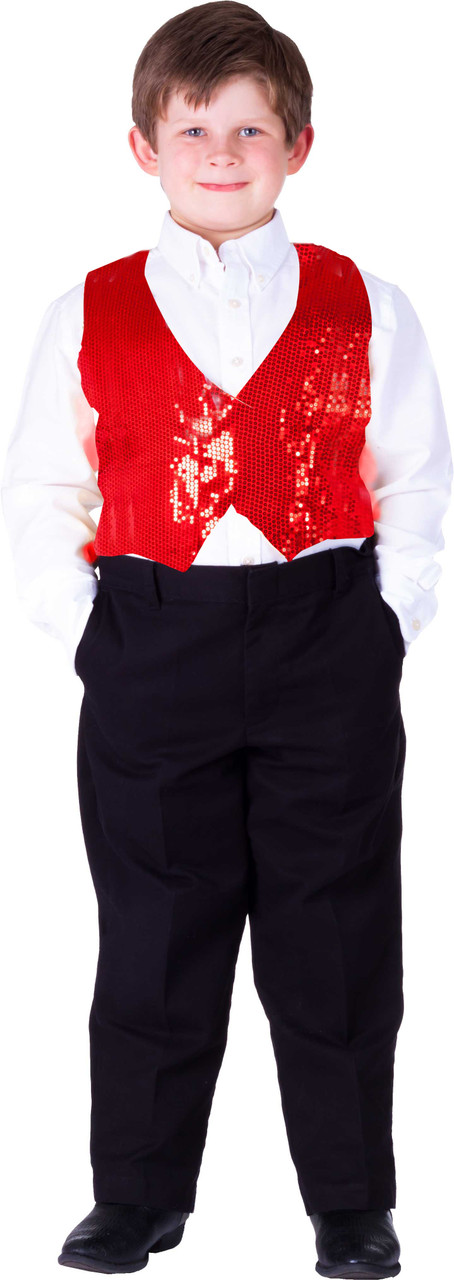 red sequin vest top