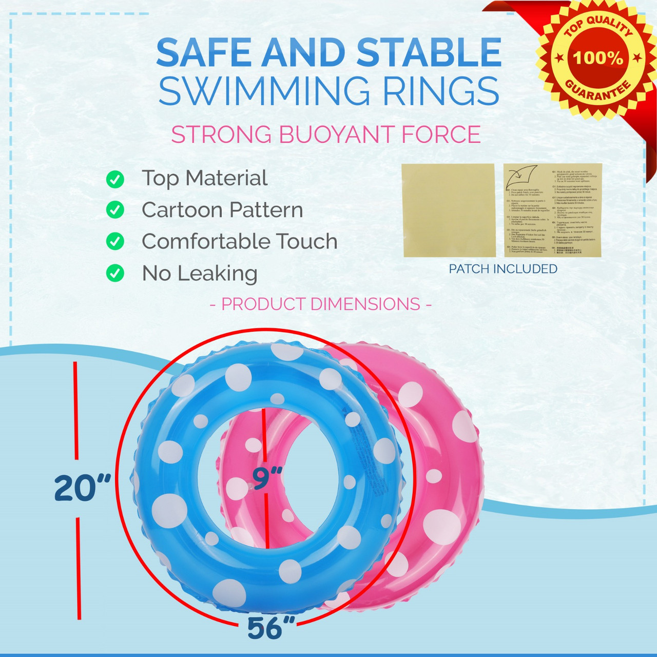 TNELTUEB 3 Pack Swimming Rings for Kids Adults, Inflatable India | Ubuy