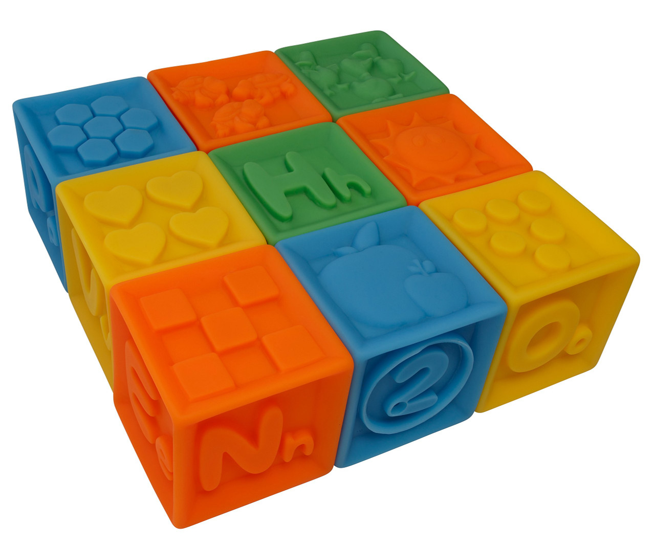 Playkidz: Super Durable Squeeze & Stack Alpha Blocks. - Toys 4 U