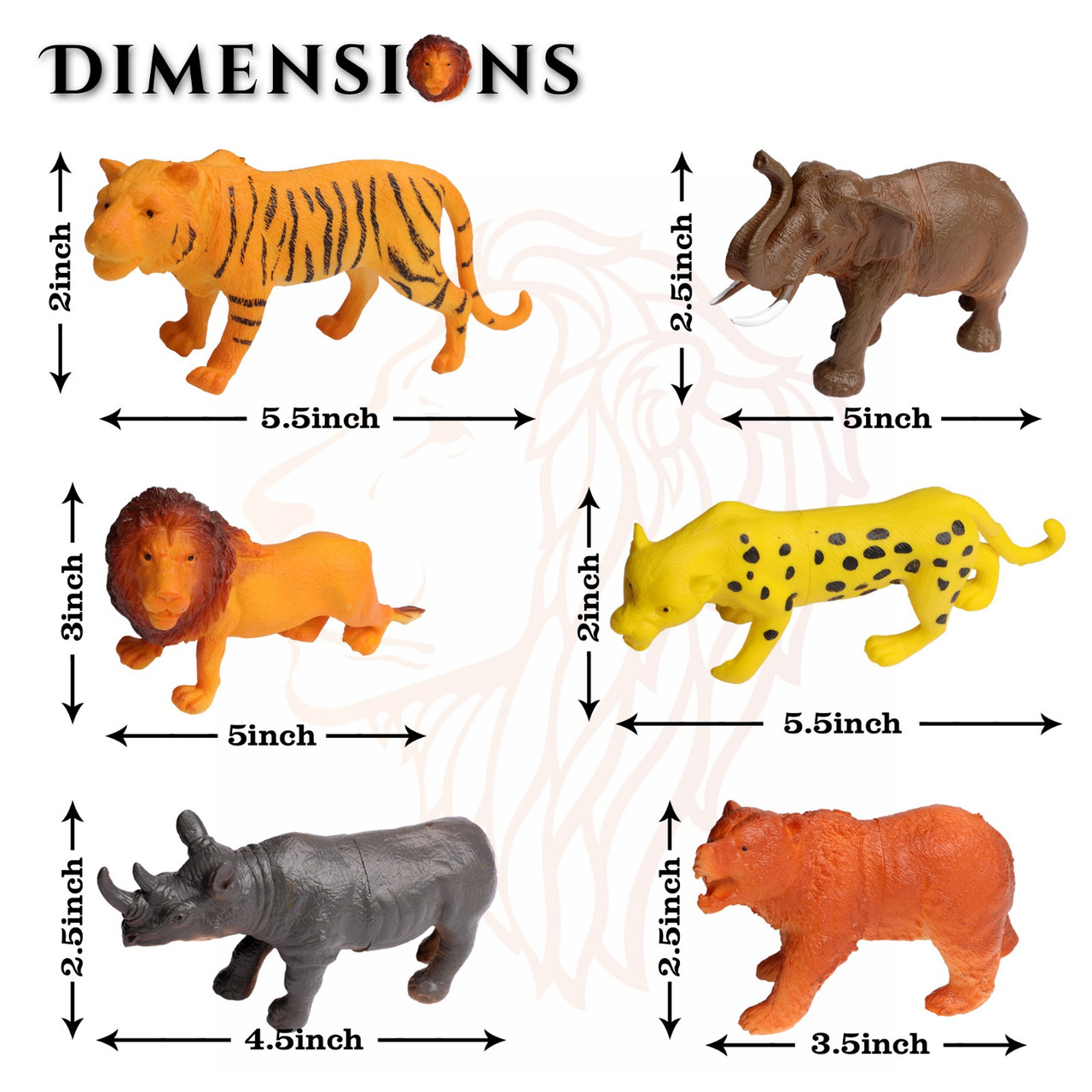 wild animals toys set