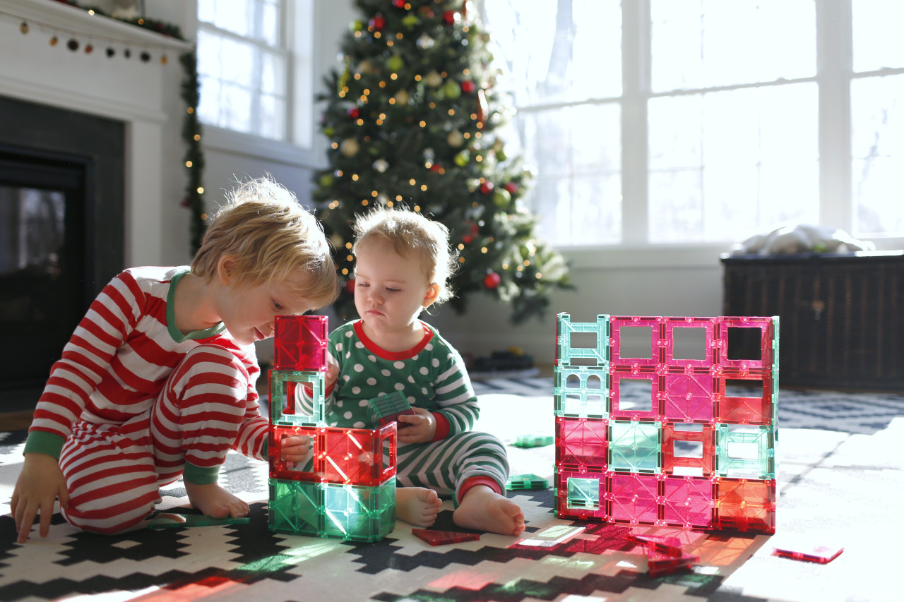 Playmags 28 Piece Dome Set: Now with Stronger Magnets, Sturdy