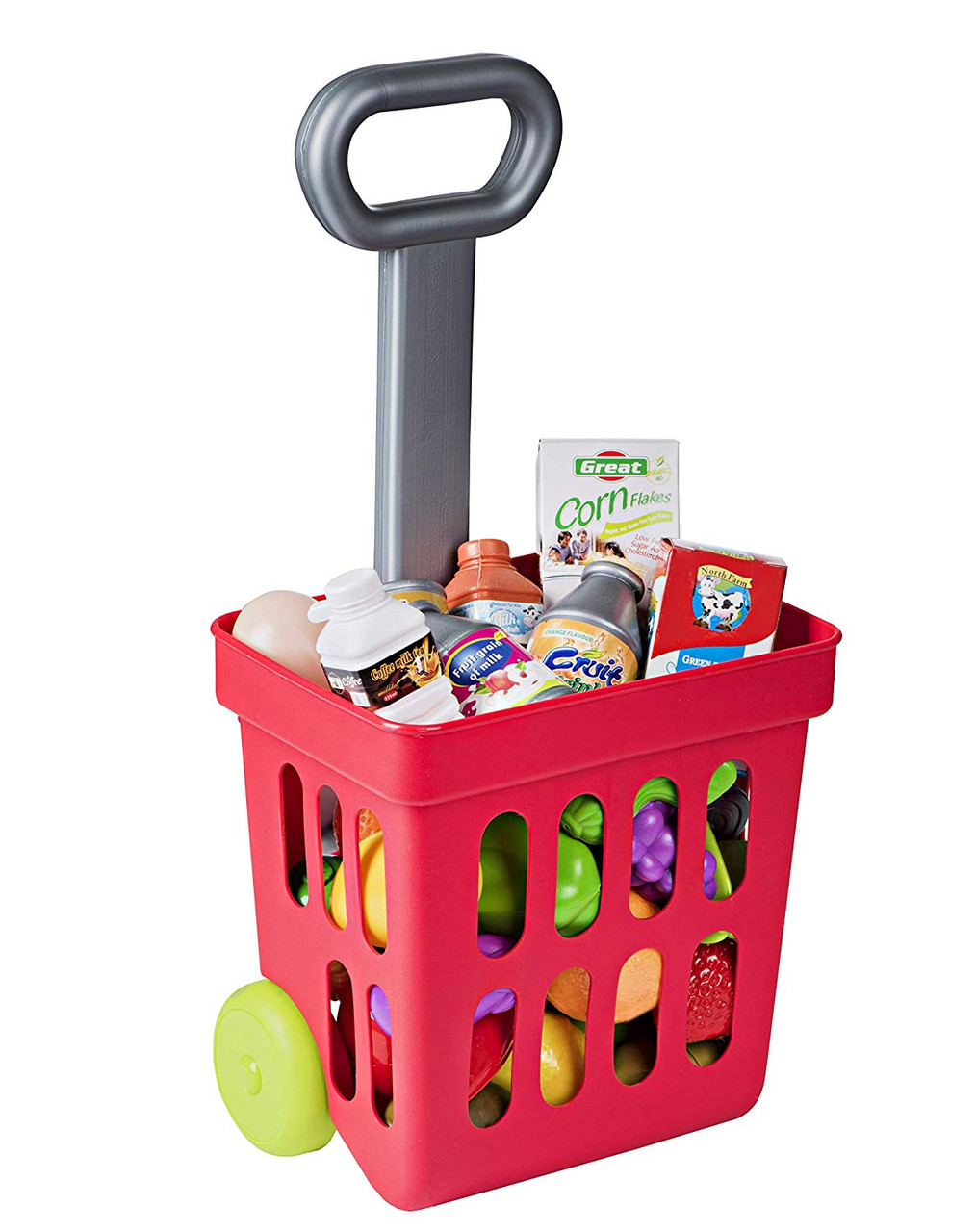 Mini Shopping Basket Play Kids Toy Supermarket Food Grocery Storage Holder LC 