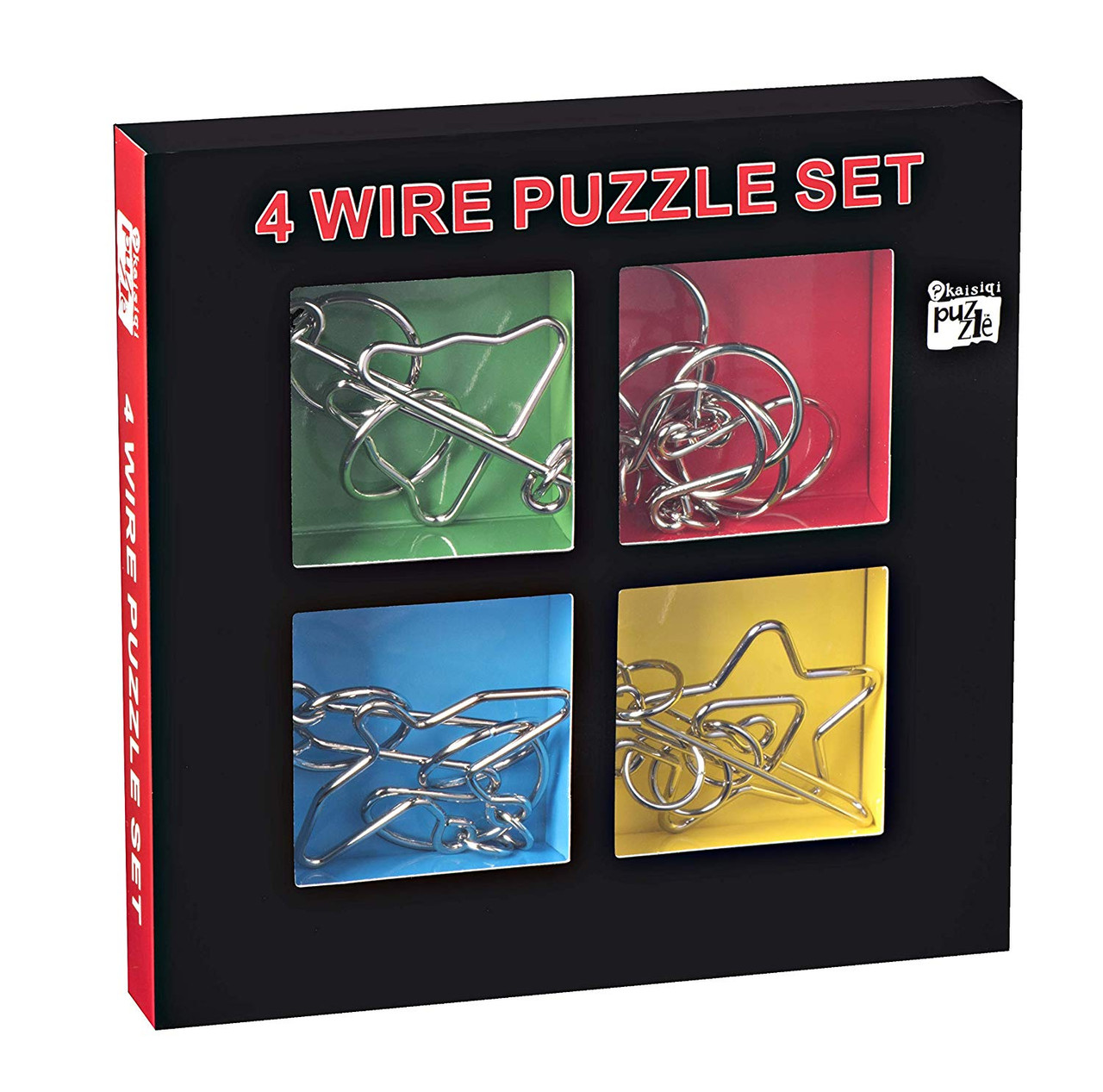 Kidstech Metal Brian Teaser - Wire Puzzles, Set of 4, Mind Game