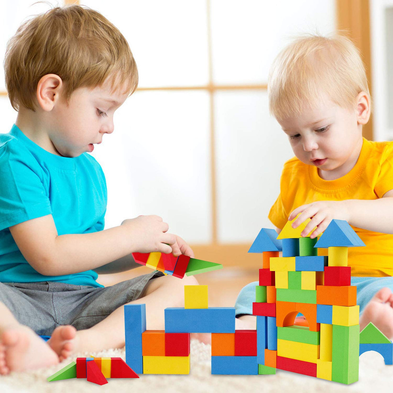 building with blocks toddlers