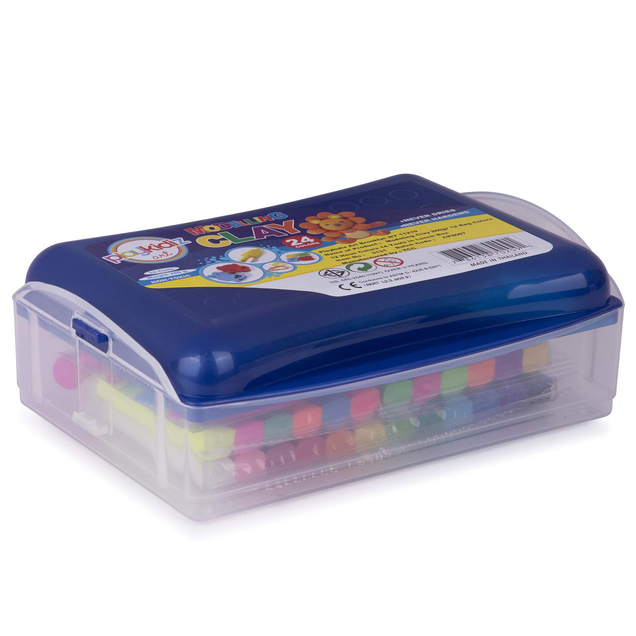 Playkidiz Art Modeling Clay 260gr 24 Colors and 14 Tools in Lunch