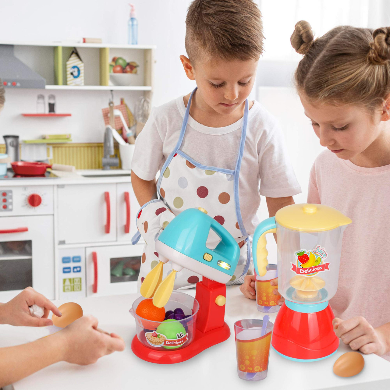 NUOLUX Kids Pretended Toy Simulation Mixer Toy Kids Artificial Blender Toy  Plastic Home Appliance Plaything