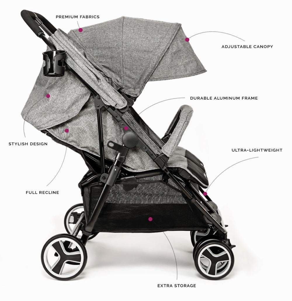 biba m double stroller