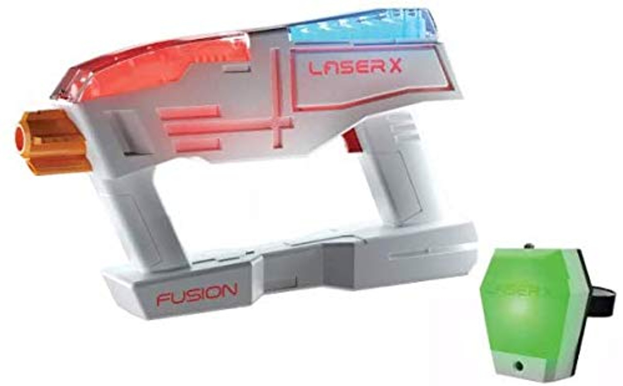 Laser X 2 Pack Fusion Blaster + Micro Receiver, Blaster Toy - One Player  Each Pck - 30 Feet x 20 Wide Range - Fun for at Home or Outdoor  Entertainment - Toys 4 U