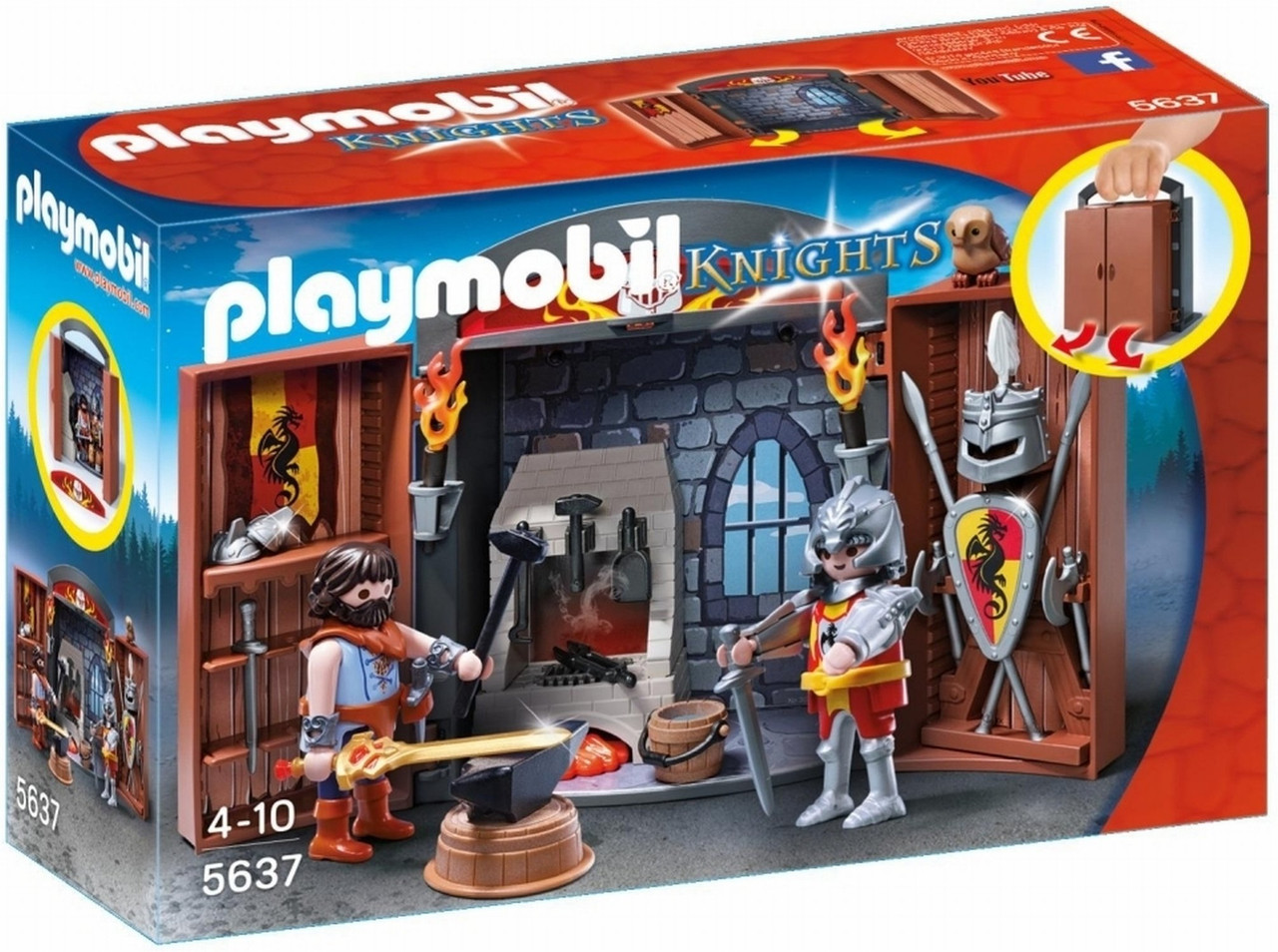 Broers en zussen voedsel Goederen Playmobil Knights' Armory Play Box - Toys 4 U