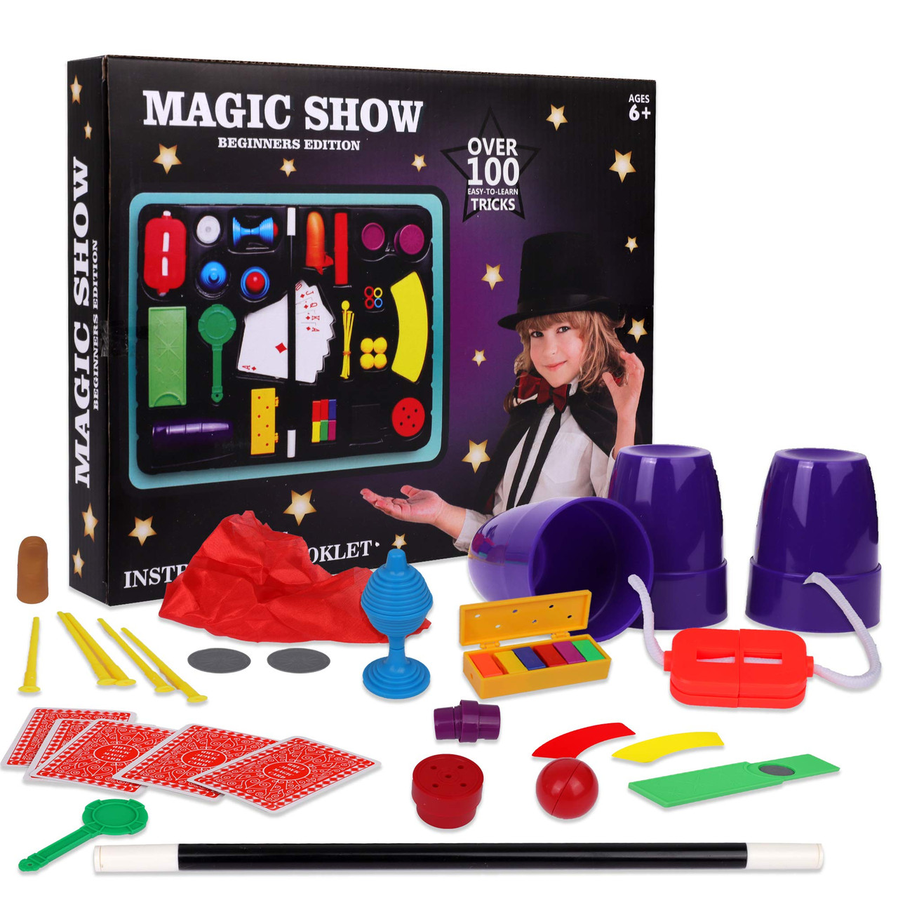 Playkidz Magic Trick for Kids Set 2- Magic Set with Over 35 Tricks Made  Simple, Magician Pretend Play Set with Wand & More Magic Tricks - Easy to  Learn Instruction Manual 
