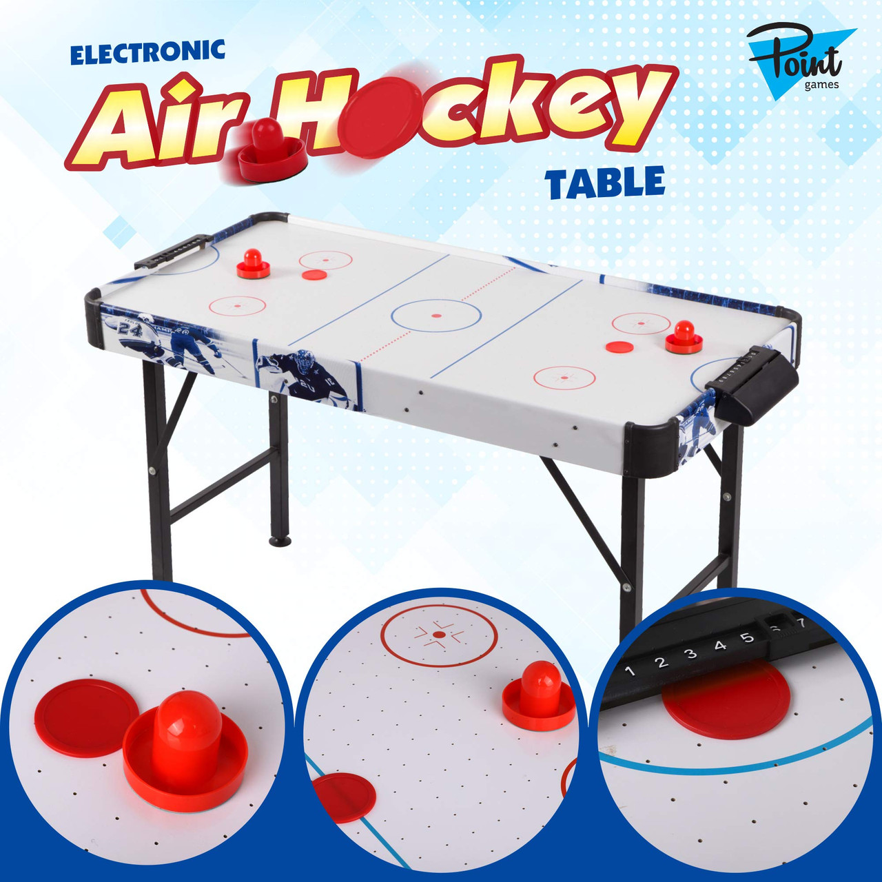 Hockey De Table Électrique FANTASK - Avec Moteur 12V, Palets Et Curseurs, Jeu Familial Pour Enfants Et Adultes - 10