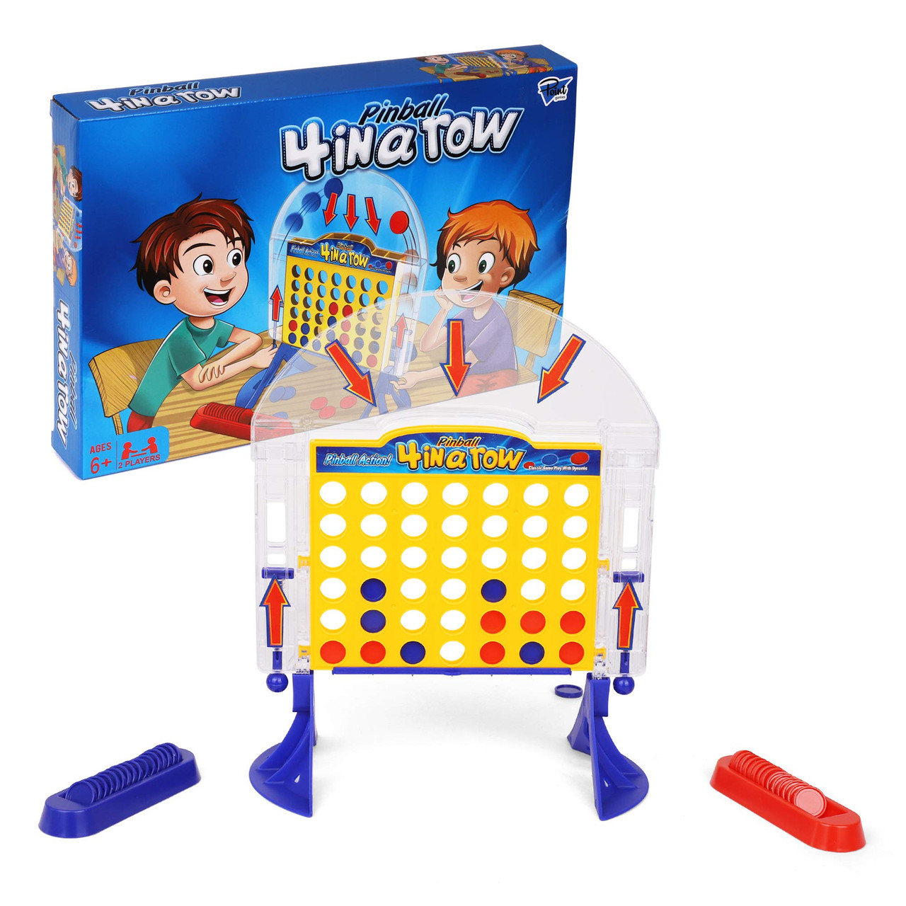 Connect 4 Classic Grid Board Game, 4 in a Row Game for Kids, 2 Player  Strategy Board Games, Ages 6+ 