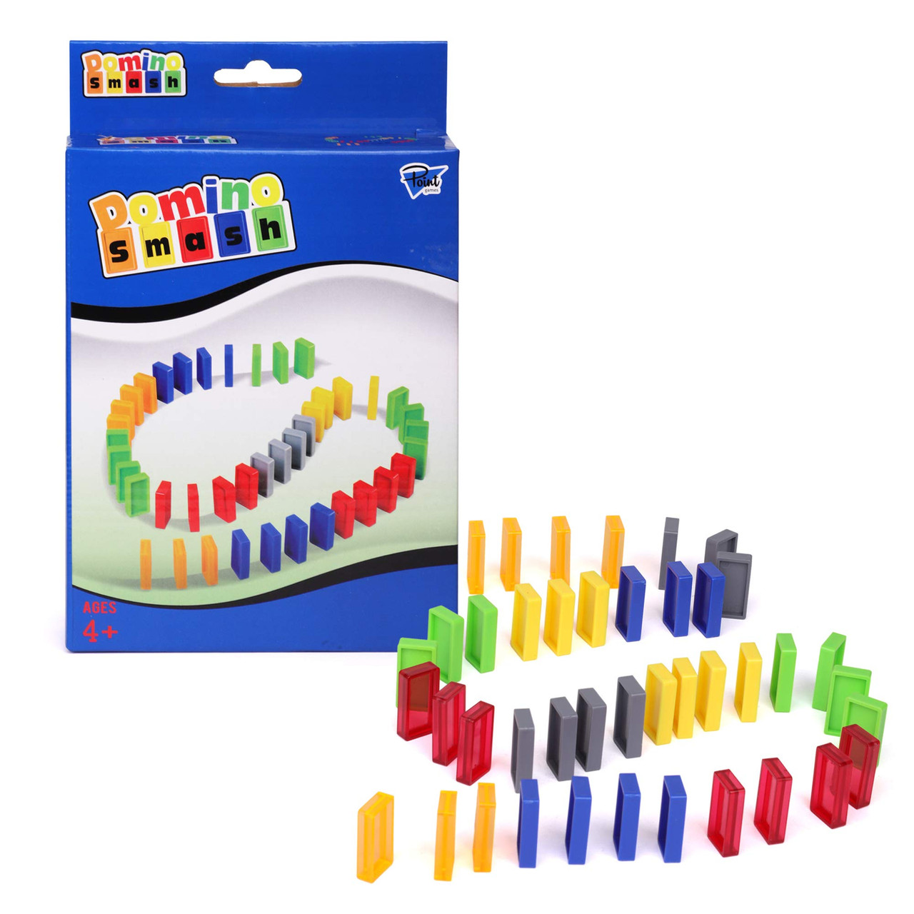 Point Games Domino Smash - 42 Pcs Building Blocks Racing Tile