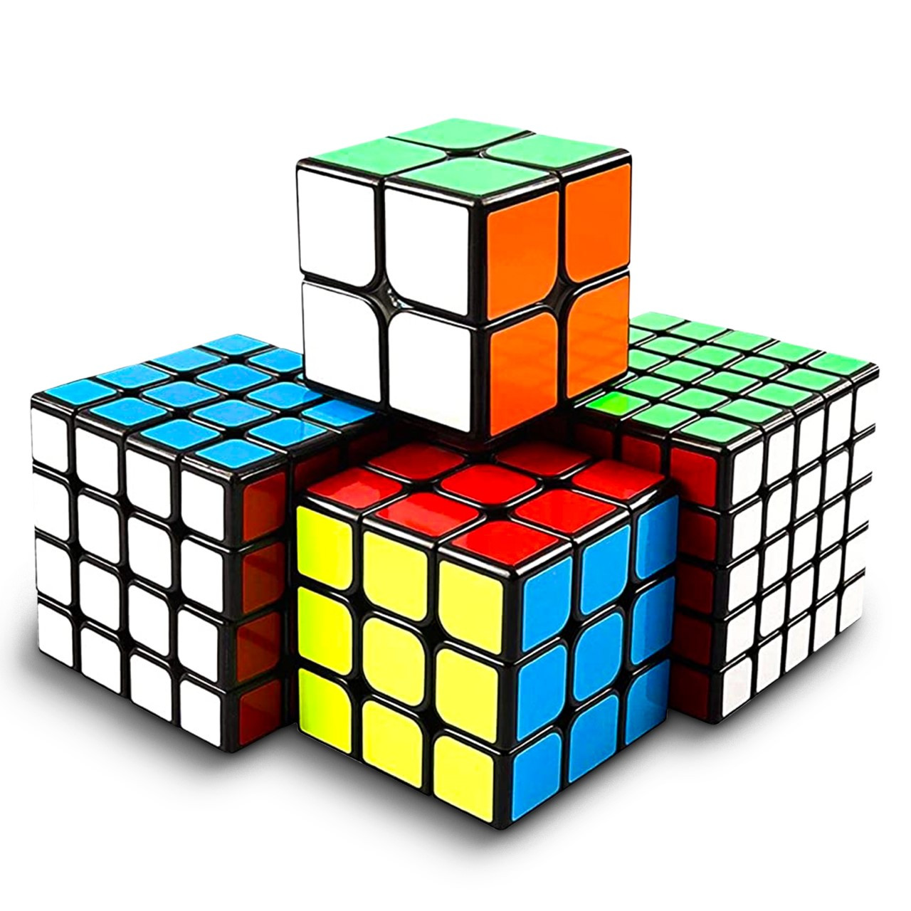 Rubik's Solve the Cube Bundle 4 Pack, Toy for Kids Ages 8 and Up