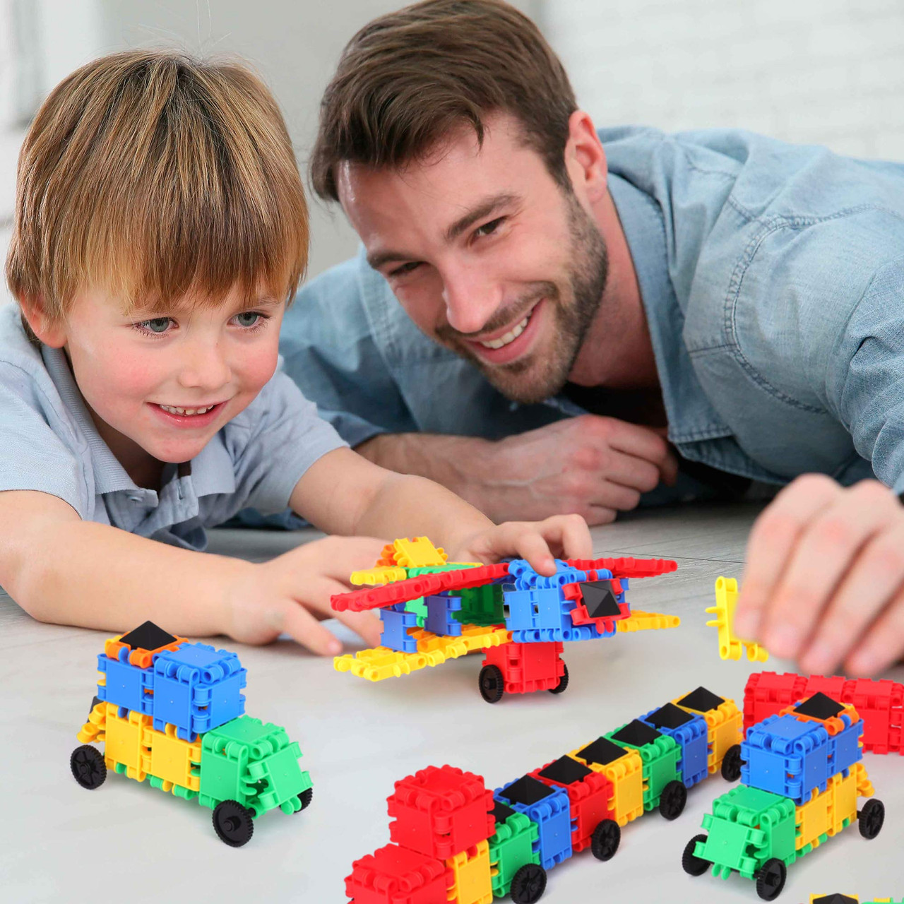 SNAPZ Building Bricks 500 Pcs Connecting Toy - Strong Durable Colorful ...