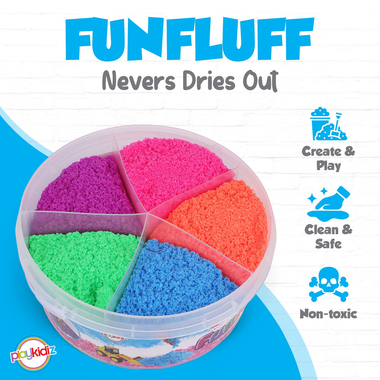 5 Colors Mess Free Creative Moving Sand Playset - Sensory Play Sand in  Reusable Storage Container - Sensory Activity and Development Indoor and  Outdoor - 5.5LB Bucket - Toys 4 U