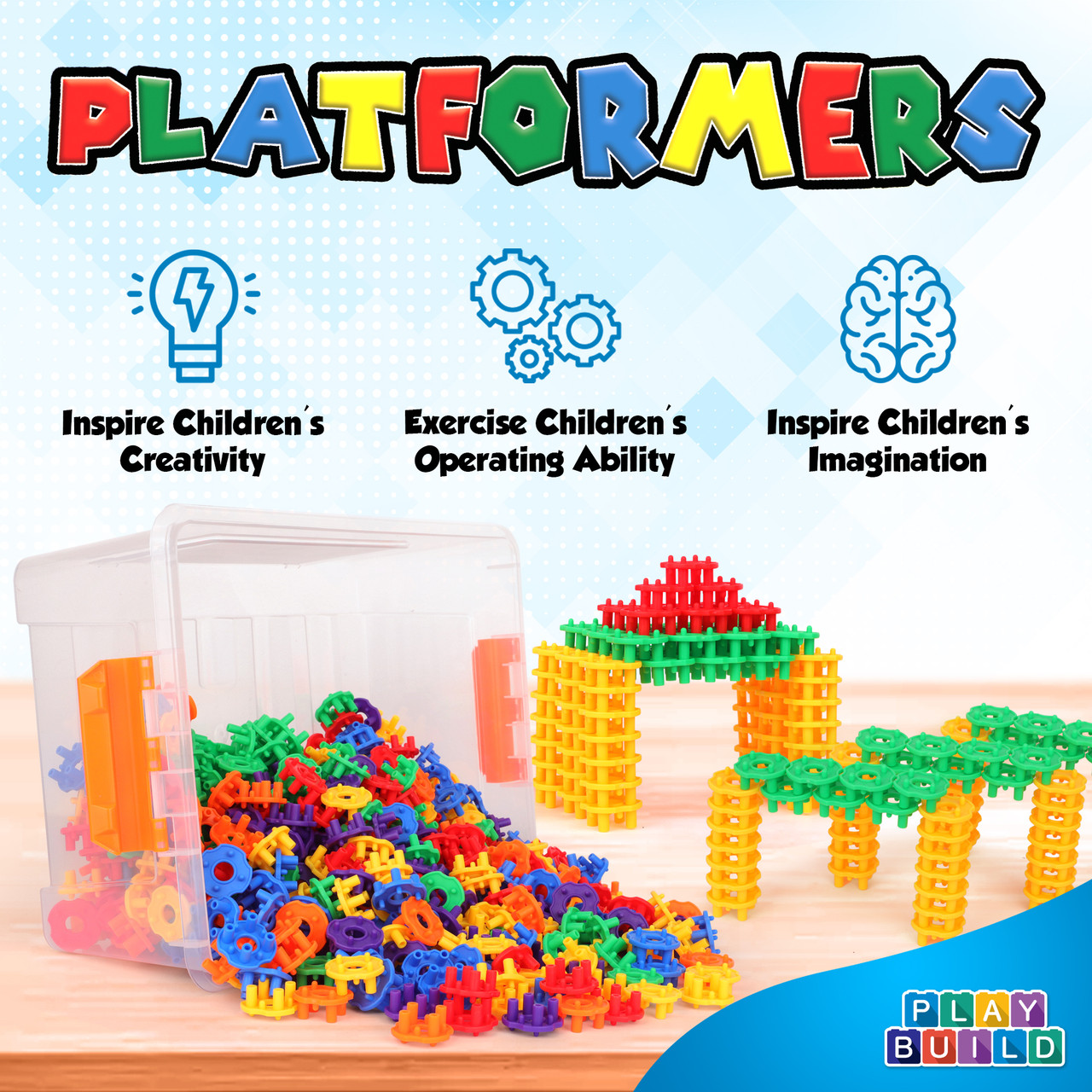 300 Pieces Building Blocks- Kids STEM Toys Educational Building Toys- Discs  Sets