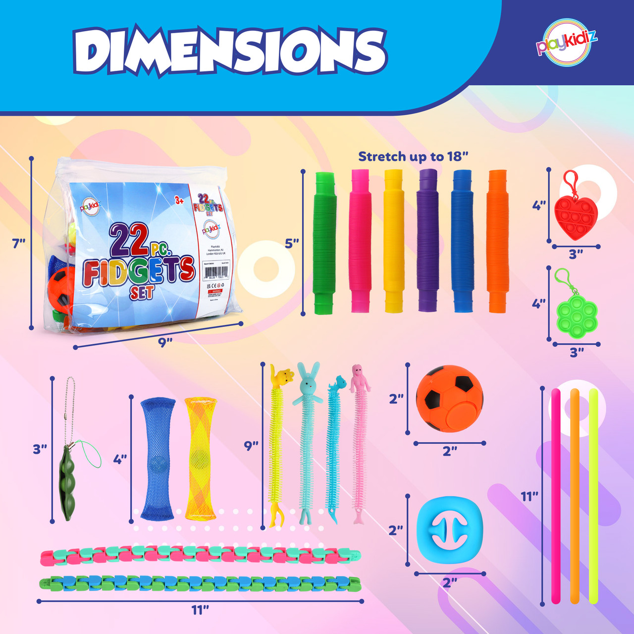 Fidget Toys Push Bubble Fidgets Sensory Toy Pop Fidget Toy For Kids Adults  Run..