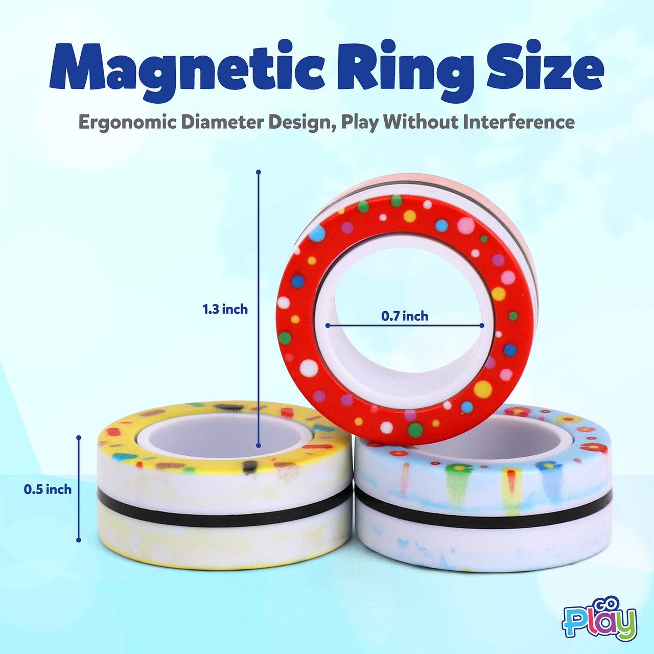 Magnetic Rings Fidget 12pcs | Magnetic Ring Fidget Toy | Finger Magnetic  Rings - 12pcs - Aliexpress