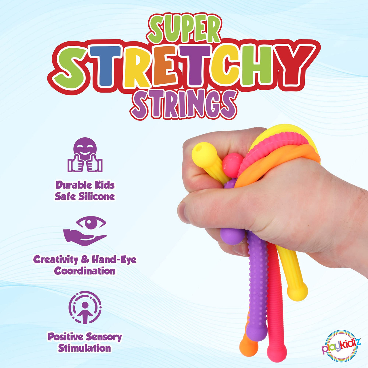 Playkidz Stretchy String Monkey Noodles Fidget Toy, Sensory Toys for  Autistic Children, Stress Reliever, 4 Pack, Ages 3+ (Colors Vary) - Toys 4 U