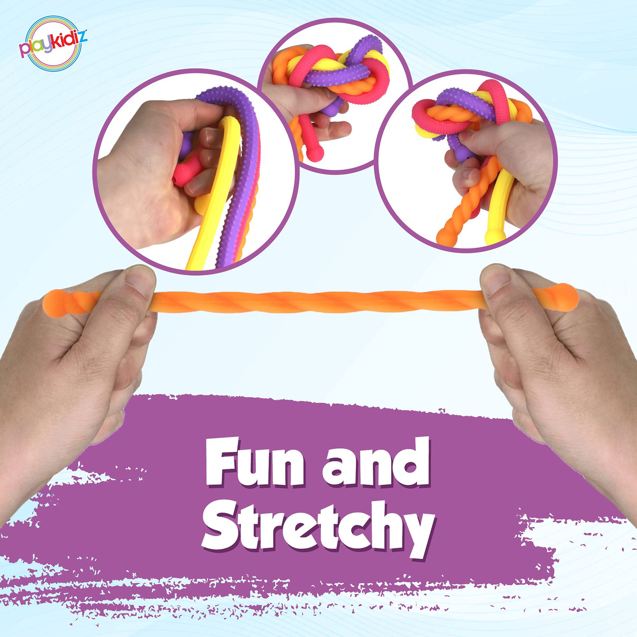 Playkidz Stretchy String Monkey Noodles Fidget Toy, Sensory Toys
