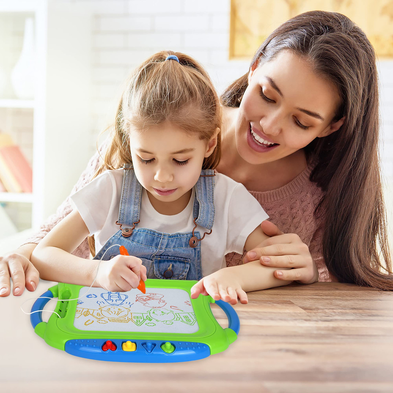 Magnetic Drawing Board Educational Toy - Sketch Pad for Kids, Draw Fre