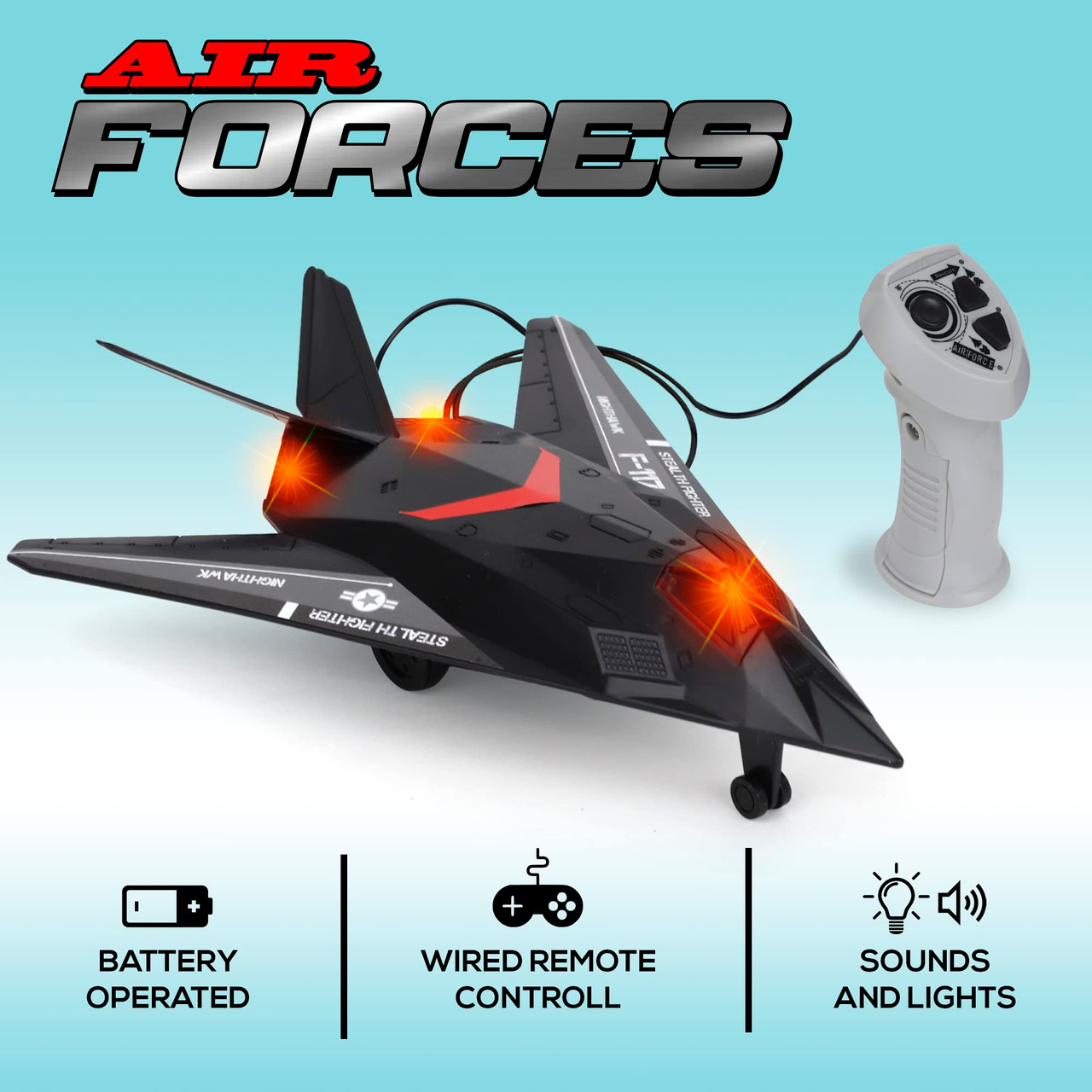 Playkidiz Wired Remote Control Plane, with Lights & Sounds