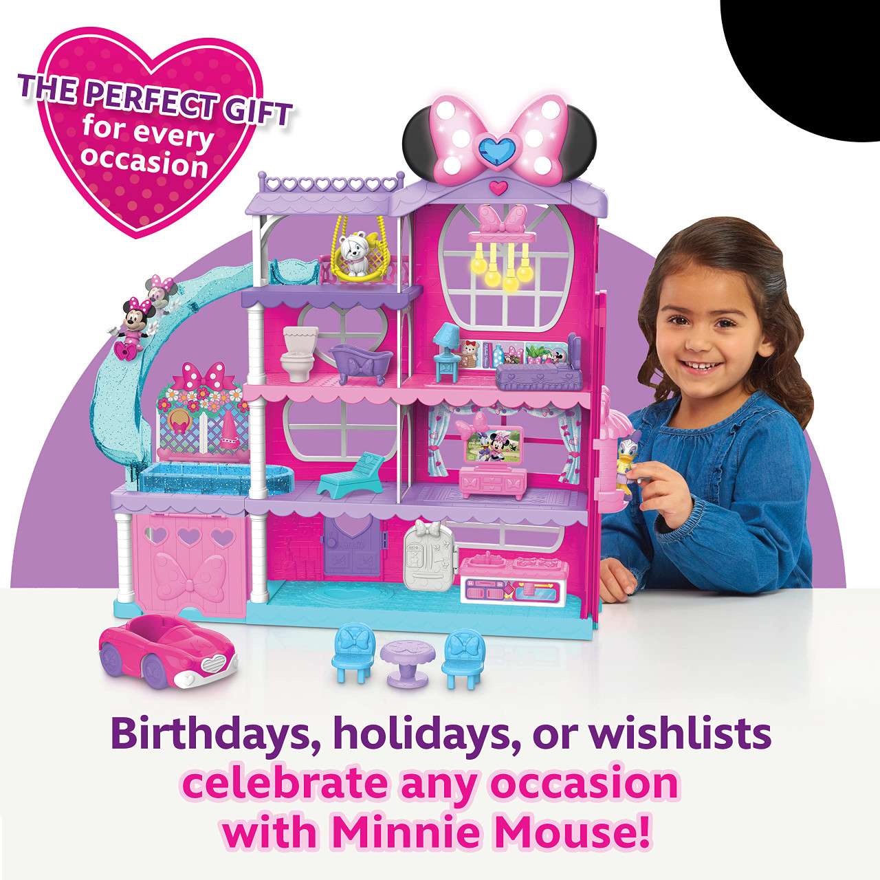 Just Play Minnie Mouse Ultimate Mansion Playset, Kids Toys for Ages 3 Up