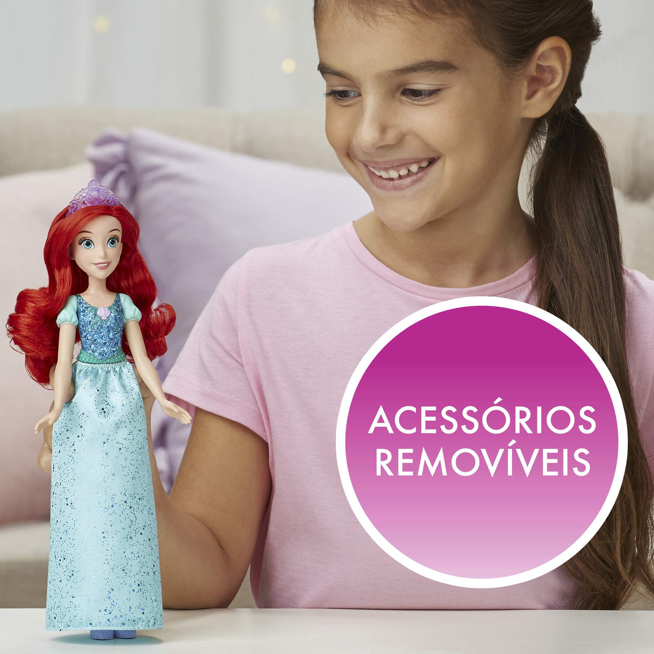 Disney Princess Royal Shimmer Ariel Doll, Fashion Doll, Skirt and  Accessories 