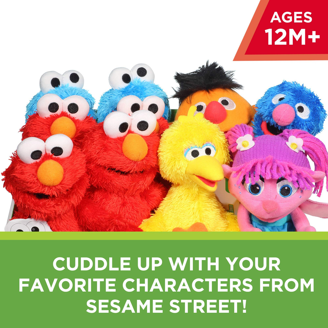 Sesame Street Plush Bundle featuring Elmo, Cookie Monster and