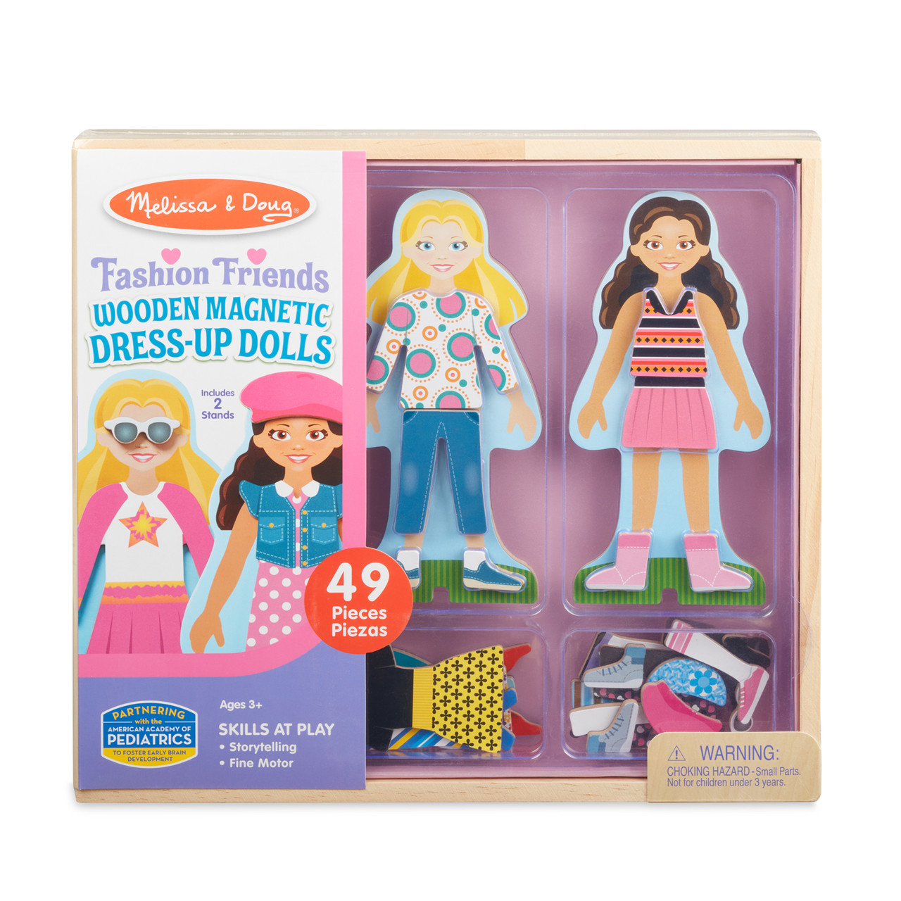 3) Melissa & Doug Wooden Magnetic Dress Up Dolls Sets