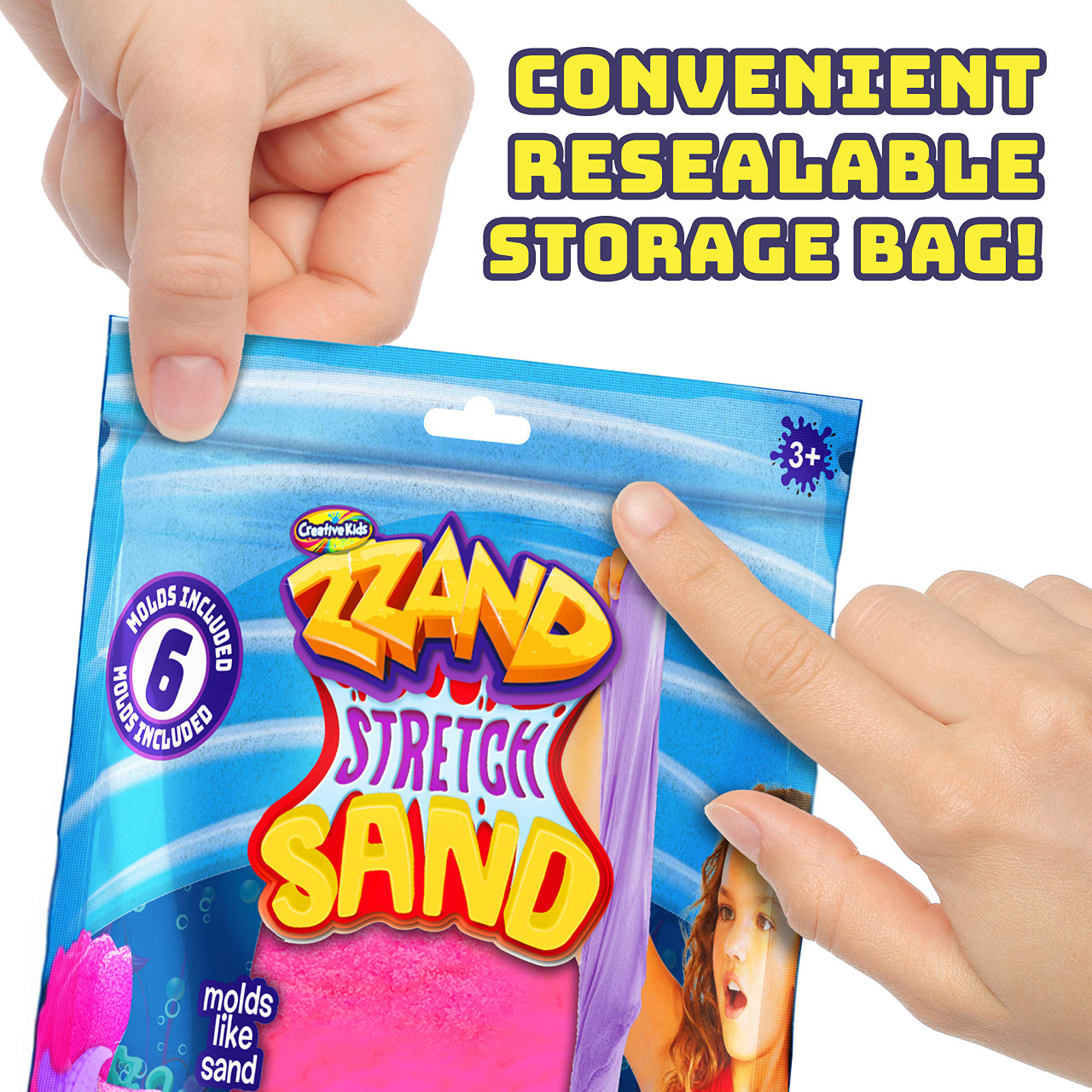Zzand Stretch Sand Stretchy Sand Kit – Pink - Toys 4 U