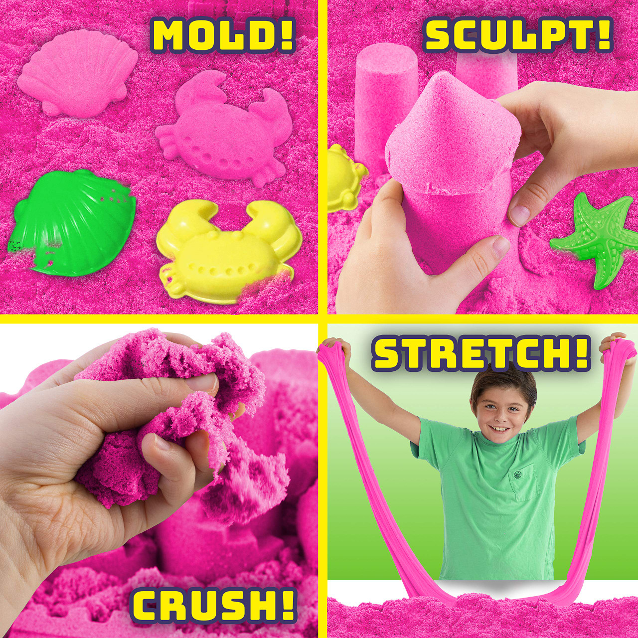 Kinetic Sand Sandcastle Set with 1lb of Kinetic Sand and Tools and Molds  (Color May Vary) 