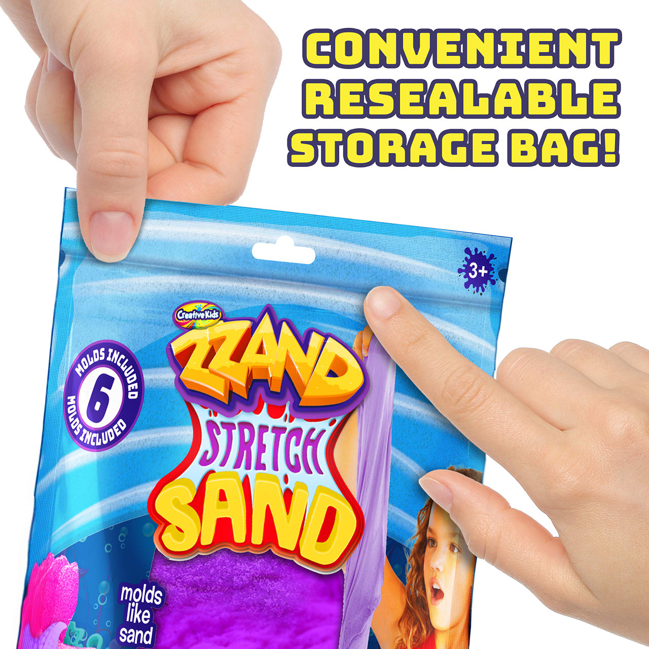 Zzand Stretch Sand Stretchy Sand Kit – Purple - Toys 4 U