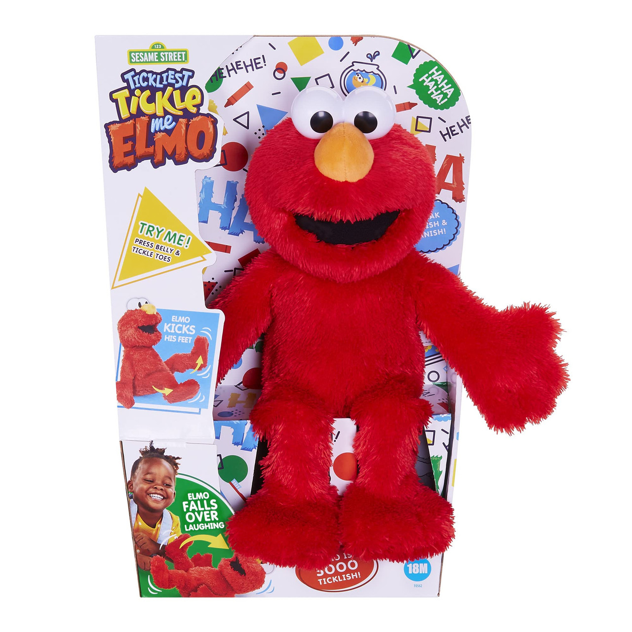 Sesame Street Tickliest Tickle Me Elmo, Laughing, Talking