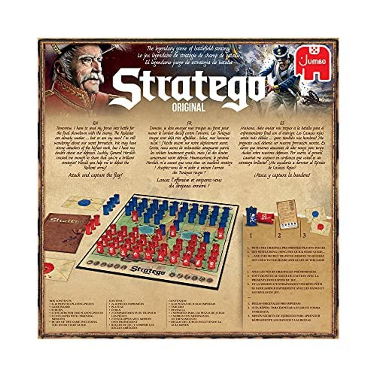Jumbo, Stratego - Original, Strategy Board Game, 2 Players, Ages 8
