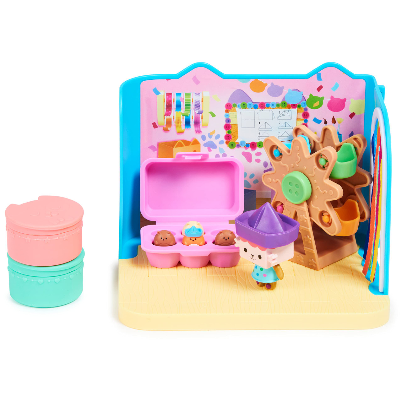 Gabby's Dollhouse, Baby Box Cat Craft-A-Riffic Room with Exclusive Figure,  Accessories, Furniture and Dollhouse Delivery, Kids Toys for Ages 3 and up  - Toys 4 U