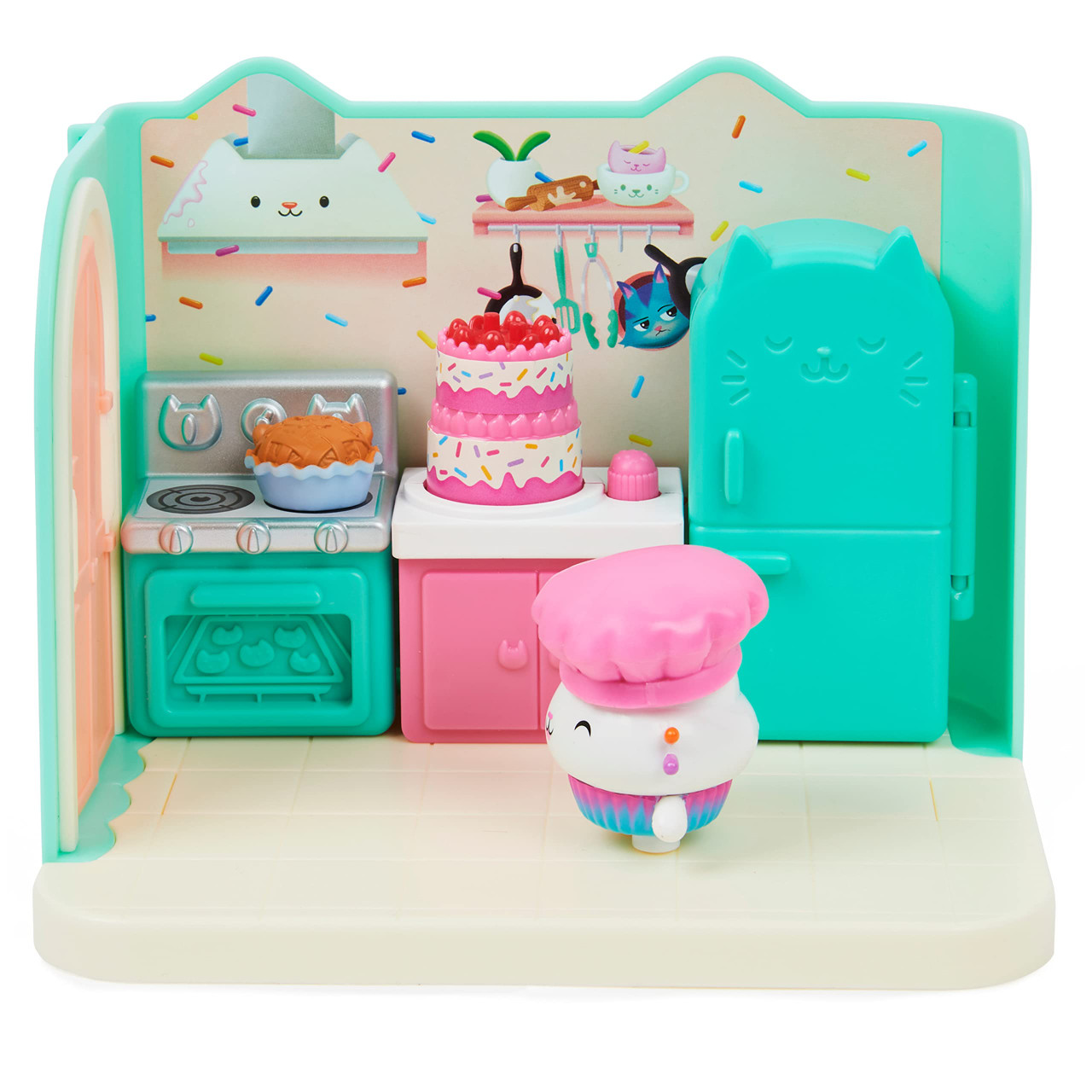 Gabby’s Dollhouse, Cakey Play Kitchen Set, for Kids Ages 3 and up