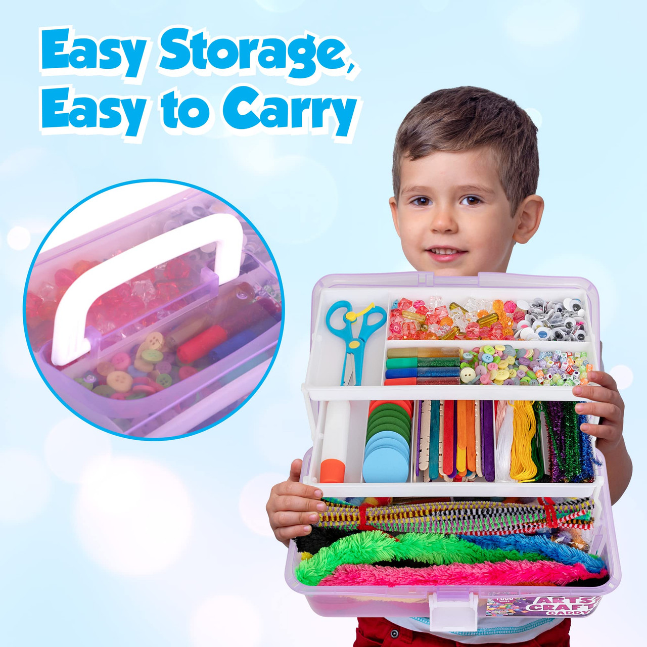 Darice Arts and Crafts Kit - 1000+ Piece Kids Craft Supplies