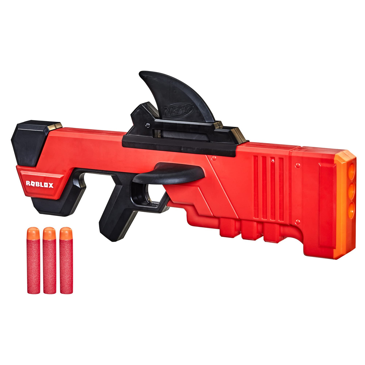 NERF Roblox MM2: Shark Seeker Dart Blaster, Shark-Fin Priming, 3