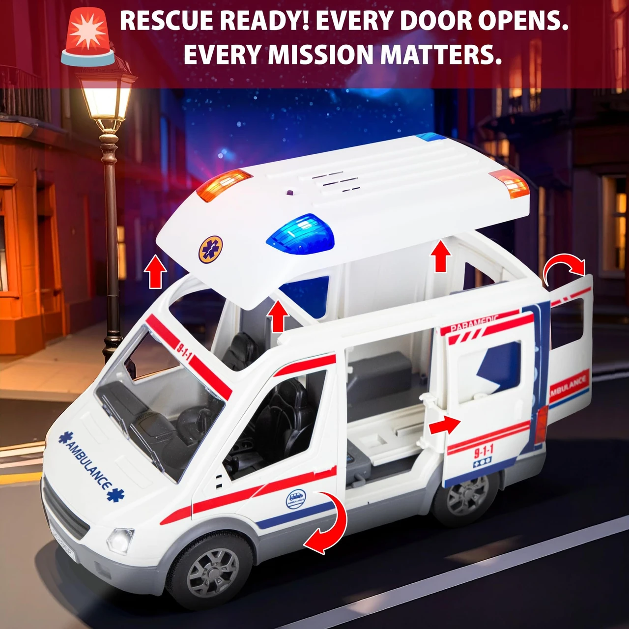 PLAYJOCS GT-8174 Ambulancia Metálica Con Puertas Abatibles – Juguete De Colección Para Niños Y Coleccionistas Ambulancia De Juguete Metálica PLAYJOCS GT-8174 Ambulancia Metálica Con Puertas Abatibles – Juguete De Colección Para Niños Y Coleccionistas Ambulancia De Juguete Metálica