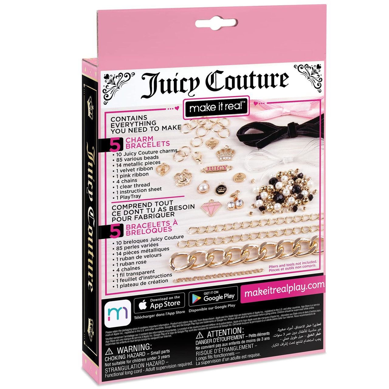 Make It Real Mini Juicy Couture Chains and Charms - Toys 4 U