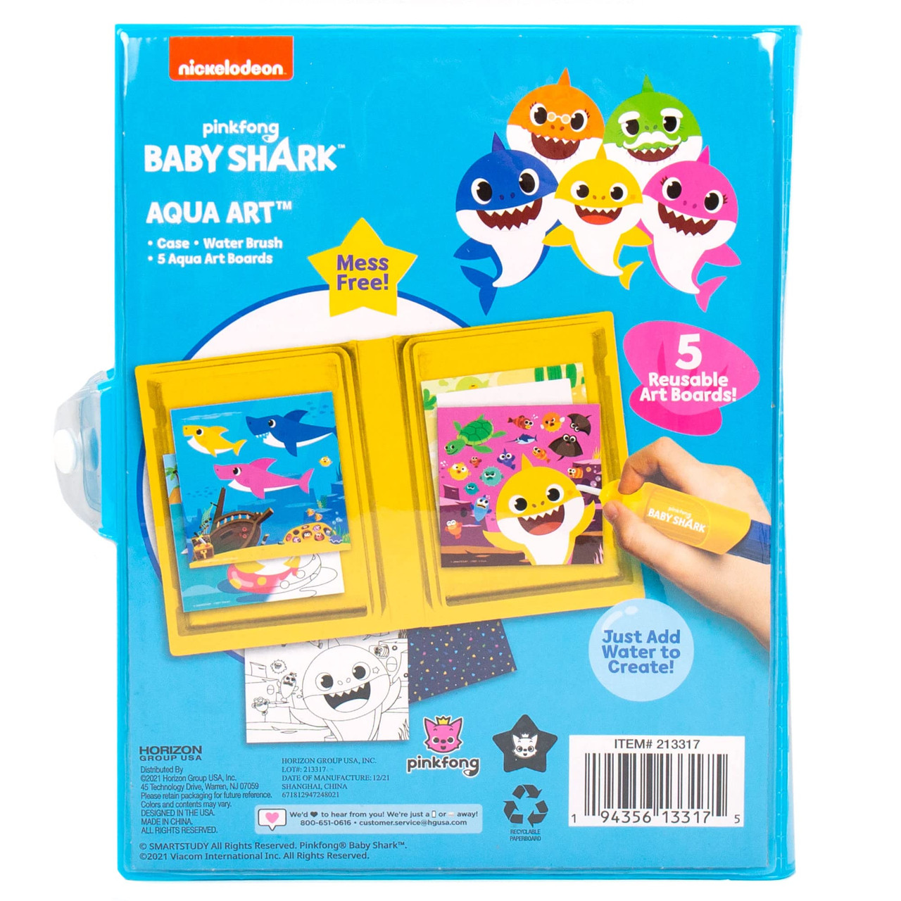 Baby Shark Aqua Art – Baby Shark Water Coloring Pads – Includes Magic  Refillable Water Brush for Mess Free Water Art Painting for Toddlers – for  3 Year Old - Toys 4 U