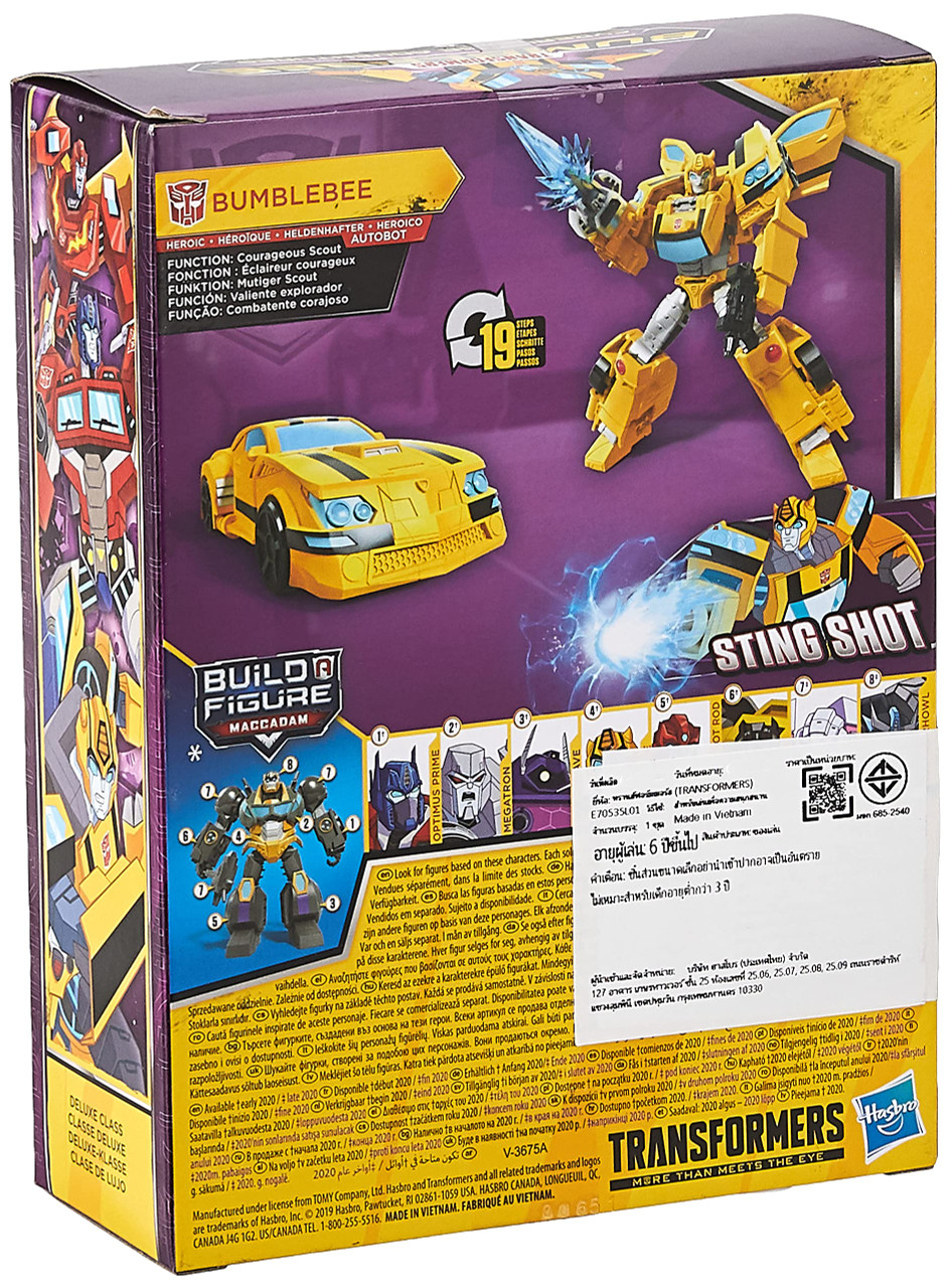 Transformers Toys Cyberverse Deluxe Class Bumblebee Action Figure, Sting  Shot Attack Move and Build-A-Figure Piece, for Kids Ages 6 and Up, 5-inch - Toys  4 U