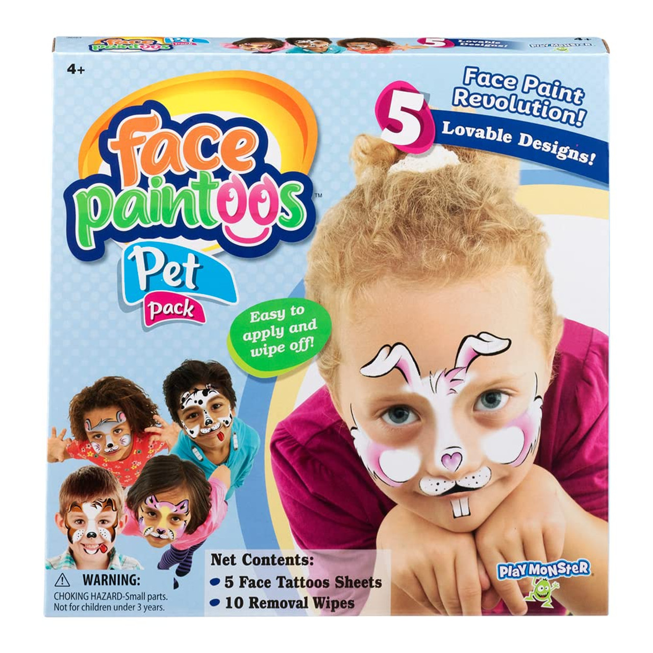 SuyuanArt Kids Animal Face Tattoo Face Painting Party Favors, 12 Pack  Giraffe, Rabbit, Unicorn and Mermaid Temporary Face Paint Tattoos for Girls  Boys - Maplefresh