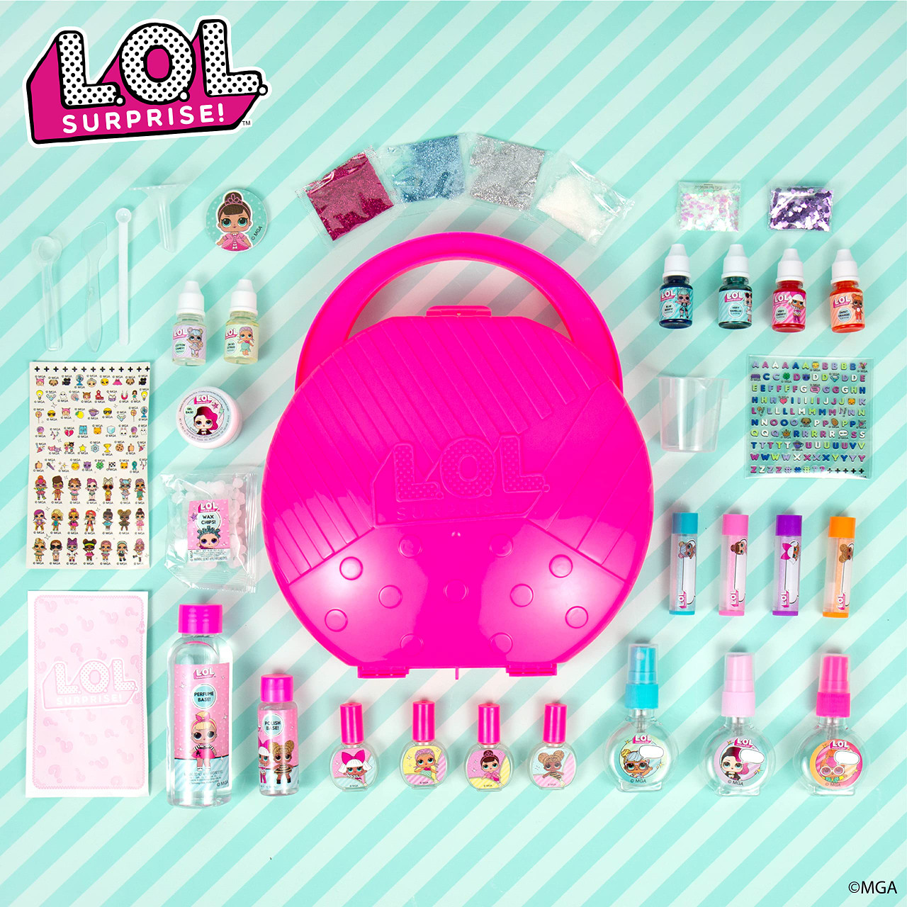 L.O.L. Surprise! All-in-One Beauty Studio by Horizon Group USA, Explore 3  Craft Activities. Create DIY Lip Balms, Nail Art & perfumes. Stickers,