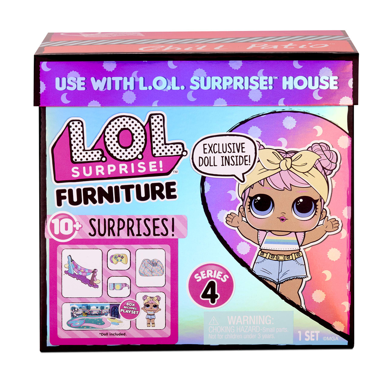 L.O.L Surprised Furniture Doll House Box,Ice Cream Truck & Bon Bon