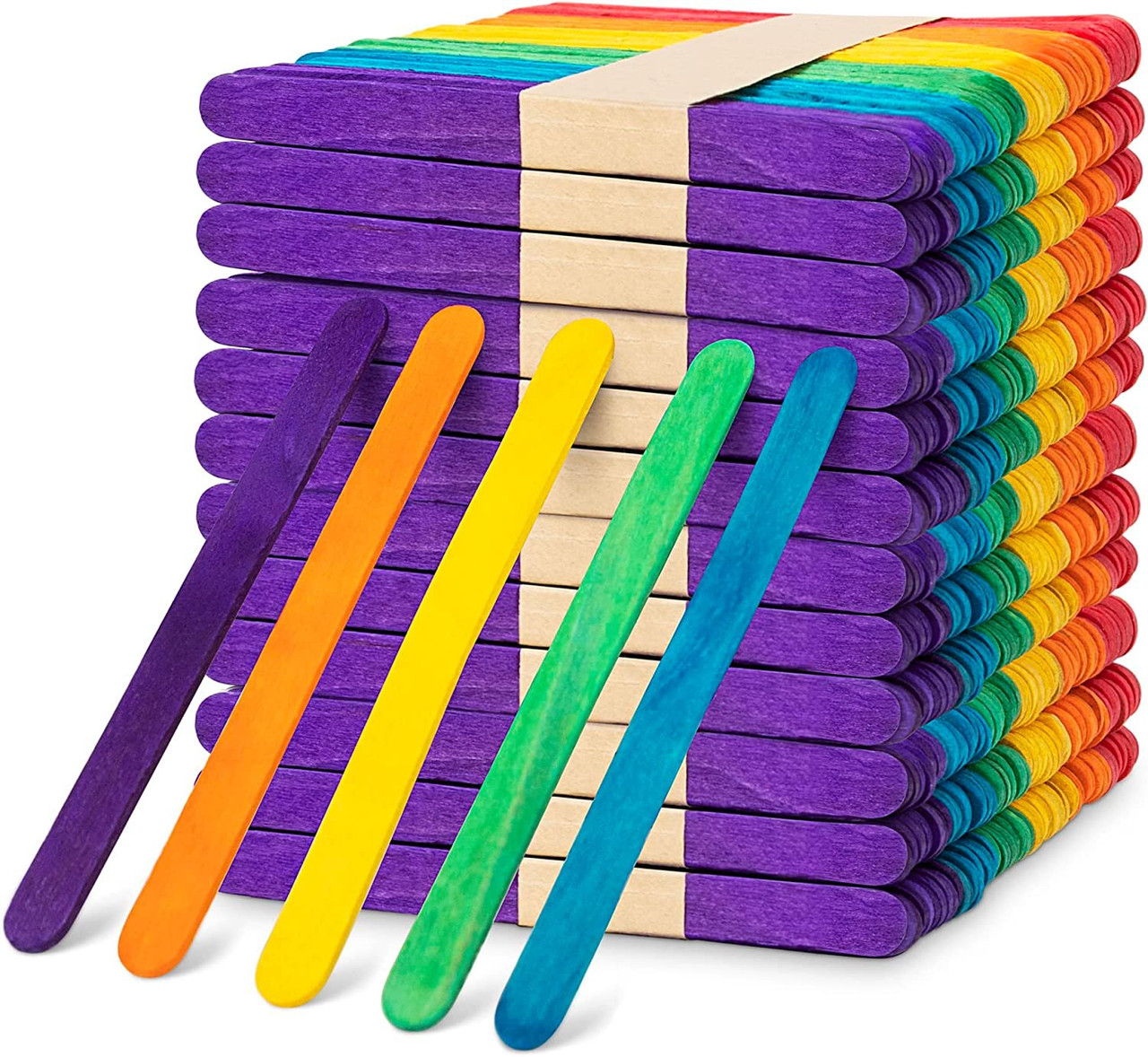 Darice 500 Pcs Colored Popsicle Sticks for Crafts, 4.5 - Toys 4 U